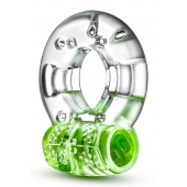 Зеленое эрекционное виброкольцо Arouser Vibrating C-Ring - Blush Novelties - в Стерлитамаке купить с доставкой