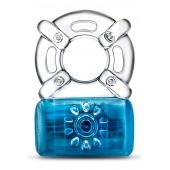 Синее эрекционное виброкольцо One Night Stand Vibrating C-Ring - Blush Novelties - в Стерлитамаке купить с доставкой