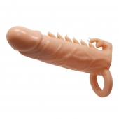 Телесная удлиняющая насадка Penis Sleeve Emmitt - 17 см. - Baile - в Стерлитамаке купить с доставкой