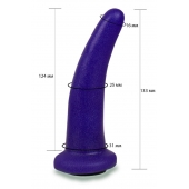 Фиолетовая гладкая изогнутая насадка-плаг - 13,3 см. - LOVETOY (А-Полимер) - купить с доставкой в Стерлитамаке