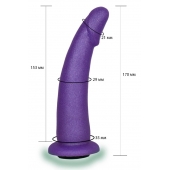 Фиолетовая гладкая изогнутая насадка-плаг - 17 см. - LOVETOY (А-Полимер) - купить с доставкой в Стерлитамаке