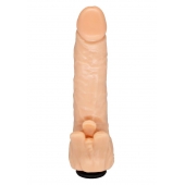 Телесная гелевая насадка-фаллос с клиторальными лепестками - 18,5 см. - LOVETOY (А-Полимер) - купить с доставкой в Стерлитамаке