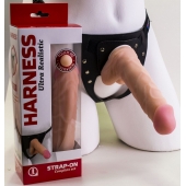 Страпон Harness из двух предметов: регулируемые трусики и насадка-фаллос - 17,5 см. - LOVETOY (А-Полимер) - купить с доставкой в Стерлитамаке