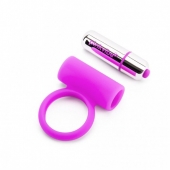 Лиловое эрекционное кольцо с вибрацией - Pink Vibe - в Стерлитамаке купить с доставкой