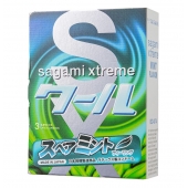 Презервативы Sagami Xtreme Mint с ароматом мяты - 3 шт. - Sagami - купить с доставкой в Стерлитамаке