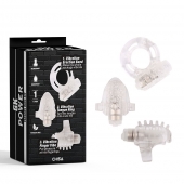 Набор из 3 прозрачных эрекционных колец с вибрацией Teasers Ring Kit - Chisa - в Стерлитамаке купить с доставкой