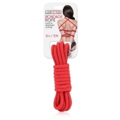 Красная хлопковая веревка для связывания - 3 м. - Lux Fetish - купить с доставкой в Стерлитамаке