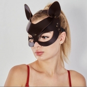 Коричневая кожаная маска  Кошечка - Sitabella - купить с доставкой в Стерлитамаке