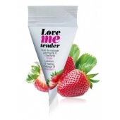 Съедобное согревающее массажное масло Love Me Tender Strawberry с ароматом клубники - 10 мл. - Love to Love - купить с доставкой в Стерлитамаке