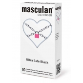 Ультрапрочные презервативы Masculan Ultra Safe Black - 10 шт. - Masculan - купить с доставкой в Стерлитамаке