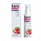 Съедобное согревающее массажное масло Love Me Tender Strawberry с ароматом клубники - 100 мл. - Love to Love - купить с доставкой в Стерлитамаке