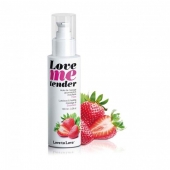 Съедобное согревающее массажное масло Love Me Tender Strawberry с ароматом клубники - 100 мл. - Love to Love - купить с доставкой в Стерлитамаке