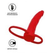 Красная насадка на пенис для двойного проникновения Black Red - 16,5 см. - ToyFa - купить с доставкой в Стерлитамаке