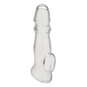 Прозрачная насадка для пениса Girthy Penis Enhancing Sleeve Extension - 17,1 см. - BlueLine - в Стерлитамаке купить с доставкой