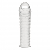 Текстурированная насадка на пенис Clear Textured Penis Enhancing Sleeve Extension - 16,5 см. - BlueLine - в Стерлитамаке купить с доставкой