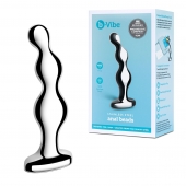 Стальной анальный фаллоимитатор для простаты Stainless Steel Anal Beads - 13 см. - b-Vibe - в Стерлитамаке купить с доставкой