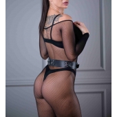 Черный кожаный пояс Sex Game - БДСМ Арсенал - купить с доставкой в Стерлитамаке