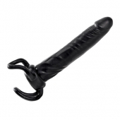 Чёрная насадка-фаллос для двойного проникновения INFLATABLE DILDO SLIM DONG  - 13,5 см. - Toyz4lovers - в Стерлитамаке купить с доставкой