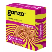 Презервативы с анестетиком для продления удовольствия Ganzo Long Love - 3 шт. - Ganzo - купить с доставкой в Стерлитамаке