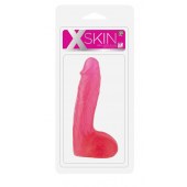 Розовый фаллоимитатор XSKIN 7 PVC DONG - 18 см. - Dream Toys