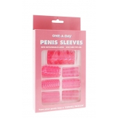 Набор из 7 розовых насадок на пенис ONE-A-DAY PENIS SLEEVES PINK - Seven Creations - в Стерлитамаке купить с доставкой
