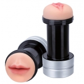 Двусторонний мастурбатор REALSTUFF 2 IN 1 HUMMER MOUTH   VAGINA - ротик и вагина - Dream Toys - в Стерлитамаке купить с доставкой