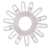 Прозрачное гелевое эрекционное кольцо с шипиками - Toyfa Basic - в Стерлитамаке купить с доставкой