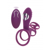 Фиолетовая эрекционная вибронасадка Halo Halo C-Ring Sleeve - Toy Joy - в Стерлитамаке купить с доставкой