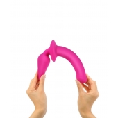 Ярко-розовый двусторонний фаллоимитатор Switch Plug-In Semi-Realistic Size L - Strap-on-me купить с доставкой в интернет-магазине Orgasmix в Стерлитамаке Ярко-розовый двусторонний фаллоимитатор Switch Plug-In Semi-Realistic Size L - Strap-on-me