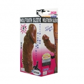 Коричневая насадка на пенис Wolftooth Sleeve - 13 см. - Baile - в Стерлитамаке купить с доставкой