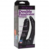 Черная насадка-фаллоимитатор для двойной стимуляции Double Penetrator - 16 см. - Doc Johnson - купить с доставкой в Стерлитамаке