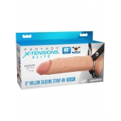 Полый страпон на ремнях 8’’ Hollow Silicone Strap-on - Pipedream - купить с доставкой в Стерлитамаке