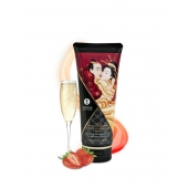 Массажный крем для тела с ароматом клубники и шампанского Sparkling Strawberry Wine - 200 мл. - Shunga - купить с доставкой в Стерлитамаке