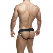 Телесный фаллопротез на черных эластичных ремнях 7 Inch Hollow Strap On - 17 см. - Blush Novelties - купить с доставкой в Стерлитамаке