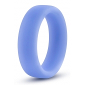 Голубое люминесцентное кольцо Silicone Glo Cock Ring - Blush Novelties - в Стерлитамаке купить с доставкой