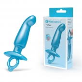 Голубая анальная пробка для массажа простаты Hither Silicone Prostate Plug - 14,3 см. - b-Vibe - в Стерлитамаке купить с доставкой