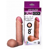 Фаллическая насадка для страпона UNICOCK 8  - 20 см. - LOVETOY (А-Полимер) - купить с доставкой в Стерлитамаке