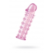 Розовая насадка на пенис с шипами - 12,5 см. - A-toys - в Стерлитамаке купить с доставкой