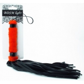 Нежная плеть с красным мехом BDSM Light - 43 см. - БДСМ Арсенал - купить с доставкой в Стерлитамаке