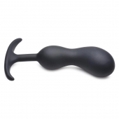 Черный массажер простаты с утяжелителями Premium Silicone Weighted Prostate Plug Large - 18,8 см. - XR Brands - в Стерлитамаке купить с доставкой