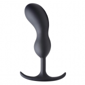 Черный массажер простаты с утяжелителями Premium Silicone Weighted Prostate Plug Large - 18,8 см. - XR Brands - в Стерлитамаке купить с доставкой