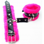 Оковы на ноги с розовым мехом BDSM Light - БДСМ Арсенал - купить с доставкой в Стерлитамаке