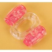 Прозрачное виброкольцо с двумя вибропульками - Toyfa Basic - в Стерлитамаке купить с доставкой