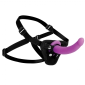 Лиловый поясной страпон Navigator Silicone G-Spot Dildo with Harness - 17,8 см. - XR Brands - купить с доставкой в Стерлитамаке