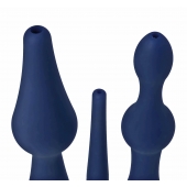 Набор из 3 универсальных насадок для анального душа Universal 3 Piece Silicone Enema Attachment Set - XR Brands - купить с доставкой в Стерлитамаке