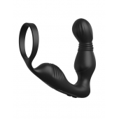 Черный вибростимулятор простаты с эрекционным кольцом Ass-Gasm Pro P-Spot Milker - Pipedream - в Стерлитамаке купить с доставкой