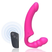 Розовый безремневой страпон Straples Strap-On Dildo - Erokay - купить с доставкой в Стерлитамаке