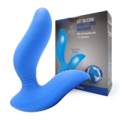 Синий вибромассажер простаты 3,5’’ Curve P-spot Massager - 12 см. - Erokay - в Стерлитамаке купить с доставкой