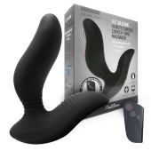 Черный вибромассажер простаты 3,5’’ Remote Control Curve P-spot Massager - 12 см. - Erokay - в Стерлитамаке купить с доставкой