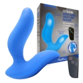 Синий вибромассажер простаты 3,5’’ Remote Control Curve P-spot Massager - 12 см. - Erokay - в Стерлитамаке купить с доставкой